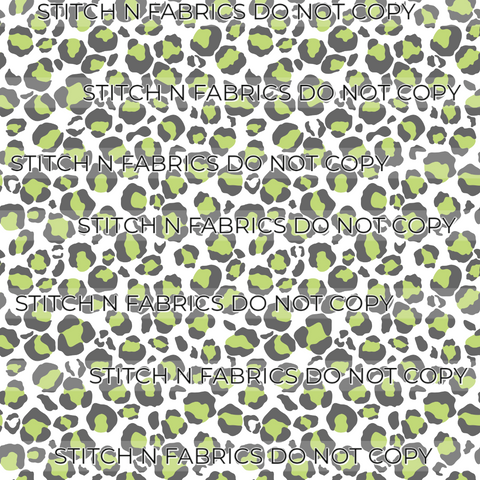 PREORDER LIME LEOPARD ON WHITE