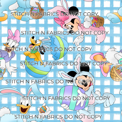 PREORDER EASTER MOUSE FRIENDS ON GINGHAM
