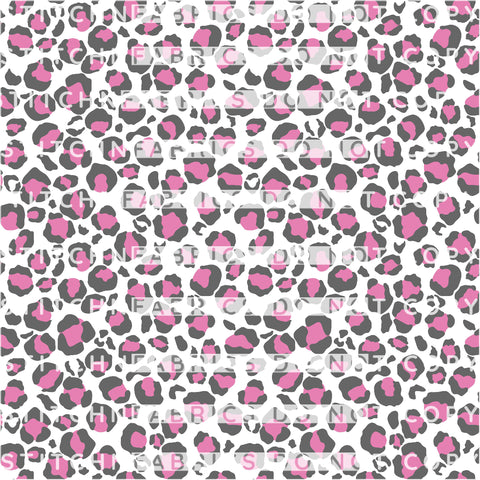 PREORDER BRIGHT PINK LEOPARD SPOTS ON WHITE